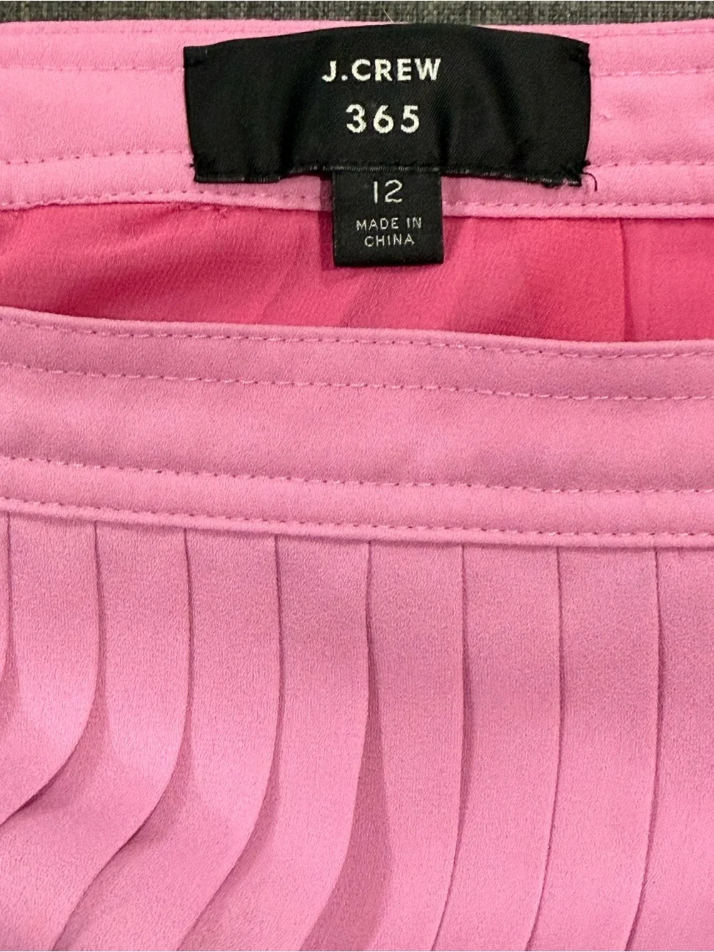 J. Crew Pink Pleated A-Line Midi Skirt